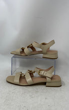 Load image into Gallery viewer, Cole Haan Womens Lyanna Link Beige Leather Block Heel Ankle Strap Sandals Sz 7B
