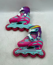 Load image into Gallery viewer, Roller Derby Girls Multicolor Ratchet Buckle Inline Skates Size J12-2
