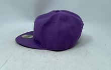 Load image into Gallery viewer, Mens Purple Adjustable Flat-Brim Hip-Hop Style Snapback Baseball Cap
