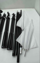 Load image into Gallery viewer, Lot Of Assorted Light Stand Umbrella Clamp Backdrop Photography Set In Black Bag
