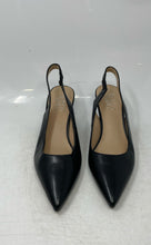 Load image into Gallery viewer, Franco Sarto Womens Racer Black Wedge Slip-On Slingback Heels Size 7.5M
