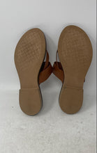 Load image into Gallery viewer, Toscanella Womens Brown Leather Open Toe Slip-On Thong Sandals Size 7.5
