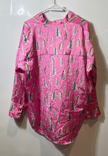 Load image into Gallery viewer, Zara Womens Multicolor Long Sleeve Mandarin Collar Button-Up Shirt Size Medium
