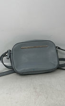 Load image into Gallery viewer, Fossil Womens Blue Pebbled Leather Adjustable Strap Zip Top Lined Crossbody Bag
