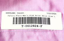 Load image into Gallery viewer, Calvin Klein Mens Pink Cotton Short Sleeve Collared Button-Up Shirt Size Large
