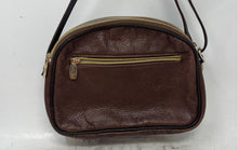 Load image into Gallery viewer, Valentina Womens Brown Pebbled Leather Adjustable Strap Crossbody Purse

