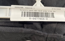 Load image into Gallery viewer, Boccaccio Mens Dark Gray Pleated Front Straight Leg Dress Pants Size 38L

