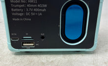 Load image into Gallery viewer, Vintage Retro Model HM11 Blue Portable Compact Bluetooth Radio Not Tested
