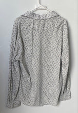 Load image into Gallery viewer, Express Mens White Black Printed Long Sleeve Collared Button-Up Shirt Size L
