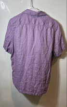 Load image into Gallery viewer, Hugo Boss Mens Purple Short Sleeve Straight Fit Button-Up Shirt Size Medium
