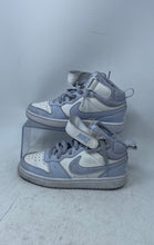 Load image into Gallery viewer, Nike Kids Court Borough Mid 2 CD7782-014 White Light Blue Sneaker Shoes Size 4Y
