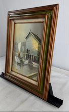 Load image into Gallery viewer, Signed Home Decorative Wall Hanging Framed Sailboats At The Dock Art Painting
