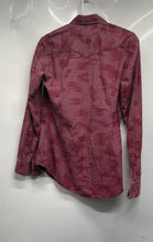 Load image into Gallery viewer, Hugo Boss Mens Red Diamond Print Long Sleeve Collared Button-Up Shirt Size S
