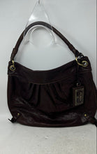 Load image into Gallery viewer, Gianni Bini Womens Brown Patent Leather Single Strap Pockets Lined Shoulder Bag
