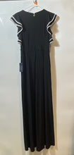 Load image into Gallery viewer, Tommy Hilfiger Womens Black Ruffle Sleeve Back Zip Maxi Dress Size 6 With Tags
