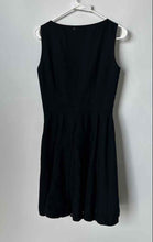 Load image into Gallery viewer, Ann Taylor Womens Black Sleeveless Round Neck Side Zip Fit &amp; Flare Dress Size 4
