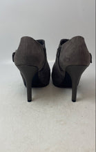Load image into Gallery viewer, Fergalicious By Fergie Womens Gray High Stiletto Heel Ankle Booties Size 7 w/Box
