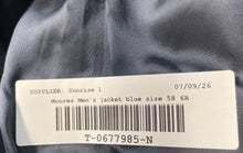 Load image into Gallery viewer, Moores Mens Blue Long Sleeve Pockets Single-Breasted Two Button Blazer Size 6R
