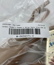 Load image into Gallery viewer, Goveci Womens Beige Peep Toe Adjustable Strap Block Slingback Heels Size EUR 38
