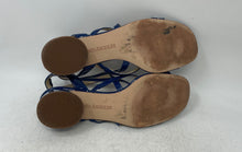 Load image into Gallery viewer, Enzo Angiolini Womens Blue Block Heel Adjustable Buckle Strappy Sandals Size 8 M
