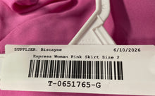 Load image into Gallery viewer, Express Womens Pink Tie Waisted Back Zip Ruffled Short Lined Mini Skirt Size 2
