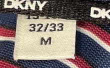 Load image into Gallery viewer, DKNY Mens Multicolor Striped Slim Fit Eight-Way Stretch Dress Shirt Size M
