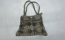 Load image into Gallery viewer, Antonio Melani Womens Multicolor Snakeskin Print Double Handle Shoulder Bag
