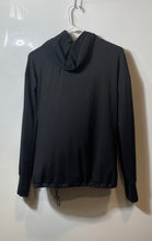 Load image into Gallery viewer, Nine West Active Womens Black Long Sleeve Cinched Waist Hooded T-Shirt Size S
