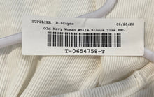 Load image into Gallery viewer, Old Navy Womens White Ribbed Short Flutter Sleeve Scoop Neck Blouse Top Size XXL
