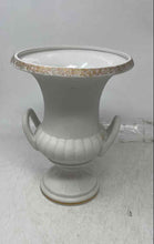 Load image into Gallery viewer, Vintage Lefton White Pink Roses Floral Bisque Porcelain Raised Handles Vase

