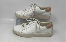 Load image into Gallery viewer, Michael Kors Womens Irving White Faux Leather Lace-Up Sneakers Shoes Size 7M
