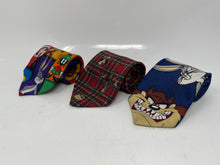 Load image into Gallery viewer, Lot Of 3 Pcs Looney Tunes Mens Multicolor Printed Adjustable Long Designer Ties
