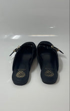 Load image into Gallery viewer, Vince Camuto Womens Veami Black And Gold Square Toe Slip-On Mule Flats Size 6.5M

