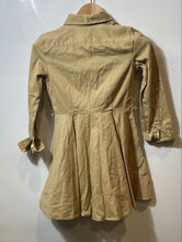 Load image into Gallery viewer, Authentic Polo Ralph Lauren Girls Beige Cotton Long Sleeve Shirt Dress Size 8
