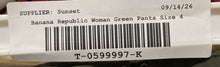 Load image into Gallery viewer, Banana Republic Womens Green Flat Front Wide-Leg Trouser Pants Size 4
