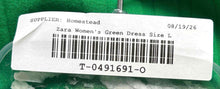 Load image into Gallery viewer, Zara Womens Green Ribbed Sleeveless Scoop Neck A-Line Dress Size Large
