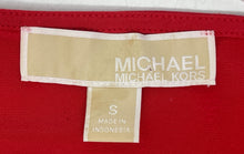 Load image into Gallery viewer, Michael Kors Womens Red Sleeveless Cowl Neck Blouse Top Size Small
