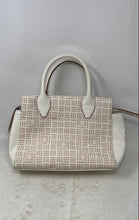 Load image into Gallery viewer, Anne Klein Womens White Brown Inner Pockets Top Handle Satchel Purse
