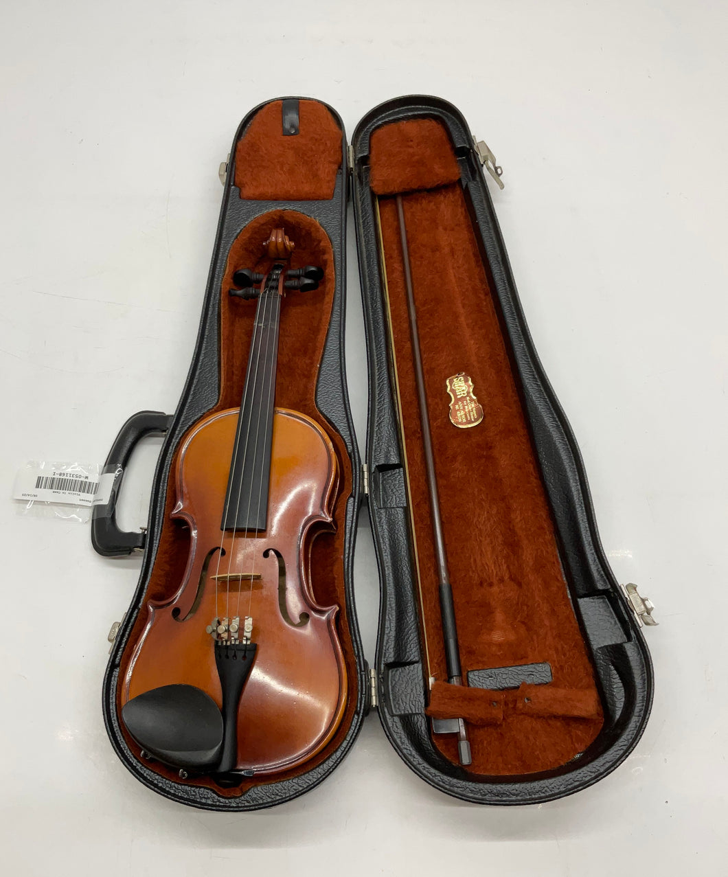 Twinkle Brown 4-String Chinrest Beginners Acoustic Violin With Bow In Hard Case