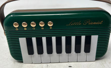 Load image into Gallery viewer, Shantou Yiyang Toys Little Pianist Green Portable Retro Piano Keyboard Untested
