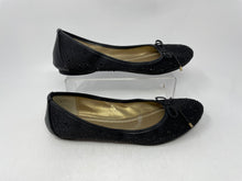 Load image into Gallery viewer, Adrienne Vittadini Womens Cathi Black Embellished Slip-On Ballet Flats Size 8.5M
