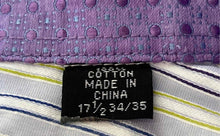 Load image into Gallery viewer, English Laundry Mens Purple Striped Long Sleeve Dress Shirt Size L 17.5 34/35
