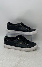 Load image into Gallery viewer, Guess Womens Loven Black Quilted Low Top Lace-Up Sneaker Shoes Size 9.5M
