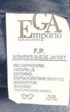 Load image into Gallery viewer, Emporio Collection Womens Black Suede Long Sleeve Collared Belted Jacket M W/Tag
