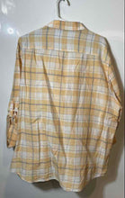 Load image into Gallery viewer, Calvin Klein Mens Peach Plaid Roll-Tab Sleeve Collared Button-Up Shirt Size XXL
