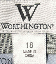 Load image into Gallery viewer, Worthington Womens Gray Short Sleeve Notch Lapel One-Button Blazer Size 18
