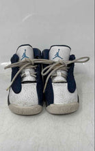 Load image into Gallery viewer, Nike Kids Air Jordan 13 Retro White Blue Mid Top Lace-Up Sneaker Shoes Size 5C
