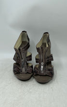 Load image into Gallery viewer, Michael Kors Womens Berkley Brown Snakeskin Print High T-Strap Sandals Size 9.5M

