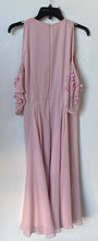 Load image into Gallery viewer, Asos Womens Pink Floral Short Cold Shoulder Sleeve Round Neck Maxi Dress Size 10
