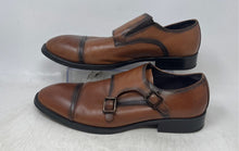 Load image into Gallery viewer, Zanzara Mens Strauss Brown Leather Double Monk Strap Dress Shoes Size 10
